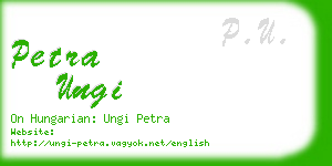 petra ungi business card